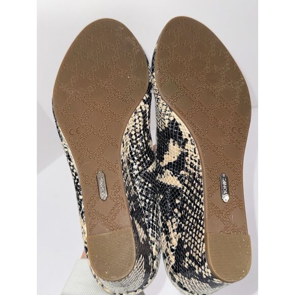 Vionic Antonia Pump Wedge Heel Slip On Shoes Snake Comfort Arch Support Office 8 - Picture 11 of 16
